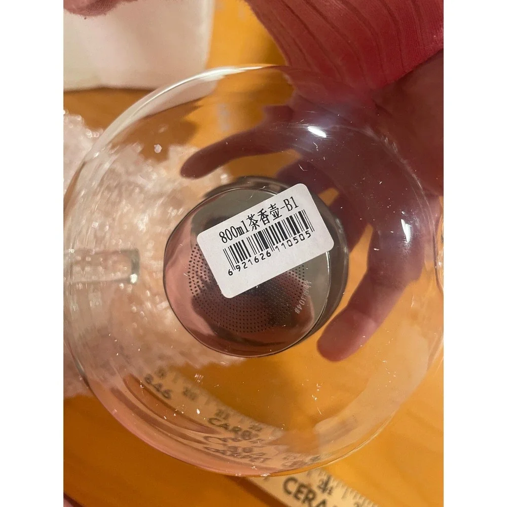NEW Borosilicate Personal Glass Teapot Stainless Steel Infuser with‎ Lid Small
